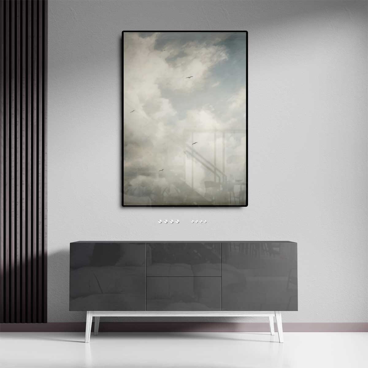 Zonnige Dromen in de Wolken – plexiglas kunstwerk als wanddecoratie