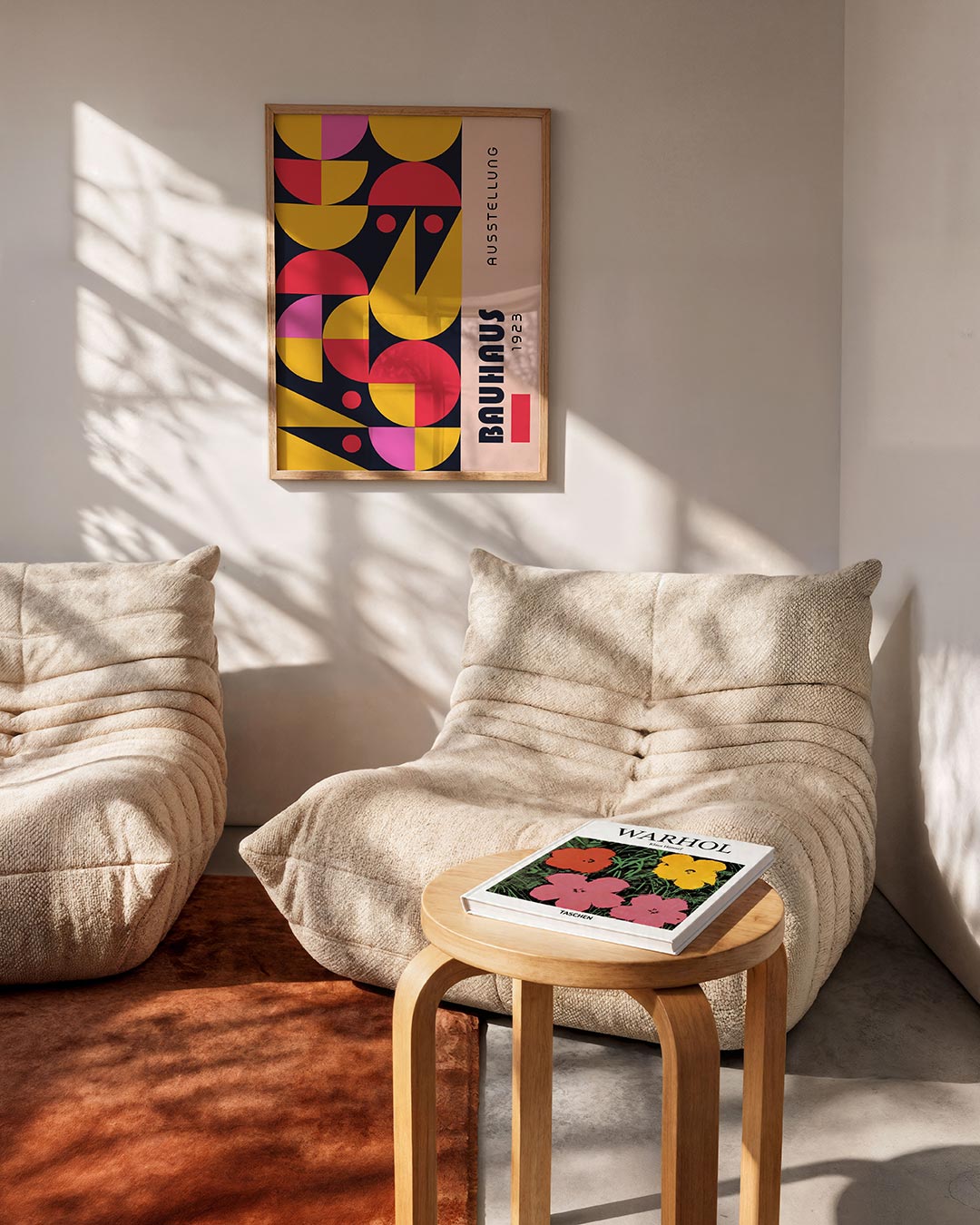 Vormen en vlakken – geometrische Bauhaus poster in staand formaat