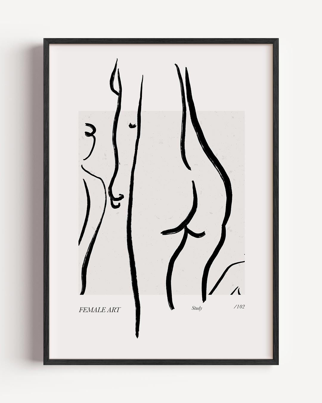 Elegante Lijnkunst Vrouwenlichamen – lijntekening portret poster als wanddecoratie