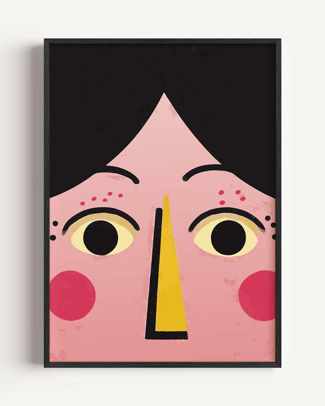 Vrolijke Gezichtsillustratie – kids portret poster als wanddecoratie