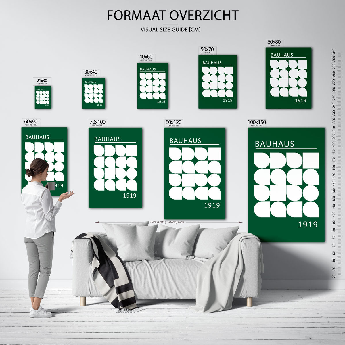 – Bauhaus poster als moderne geometrische wanddecoratie