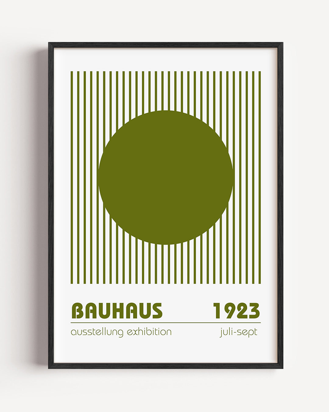 Cirkel en lijnen – staande Bauhaus poster als wanddecoratie