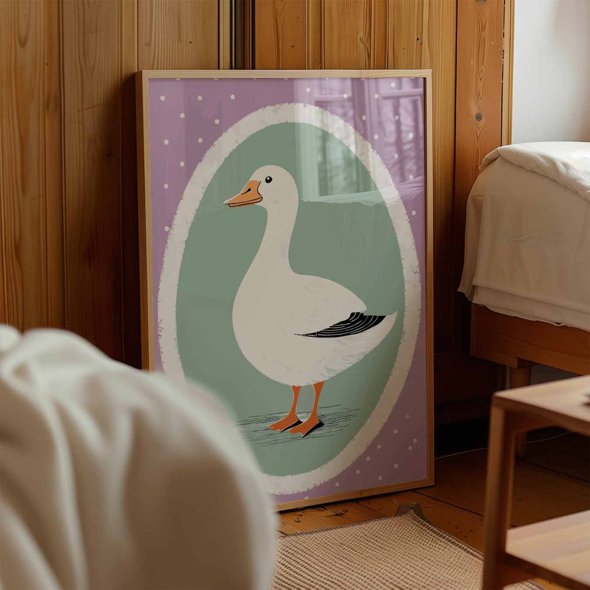 Schattige Eend Decoratieve – kinderposter in staand formaat