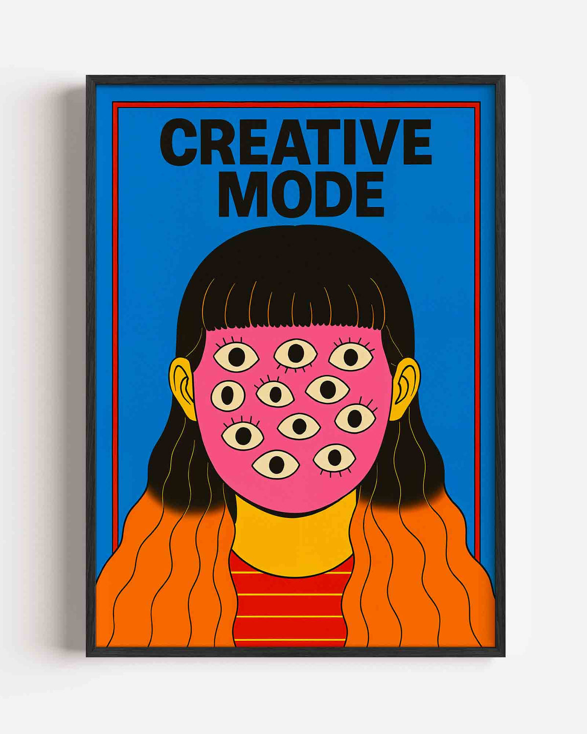 Meerdere ogen gezicht – Pop Art en Streetart portret poster als wanddecoratie