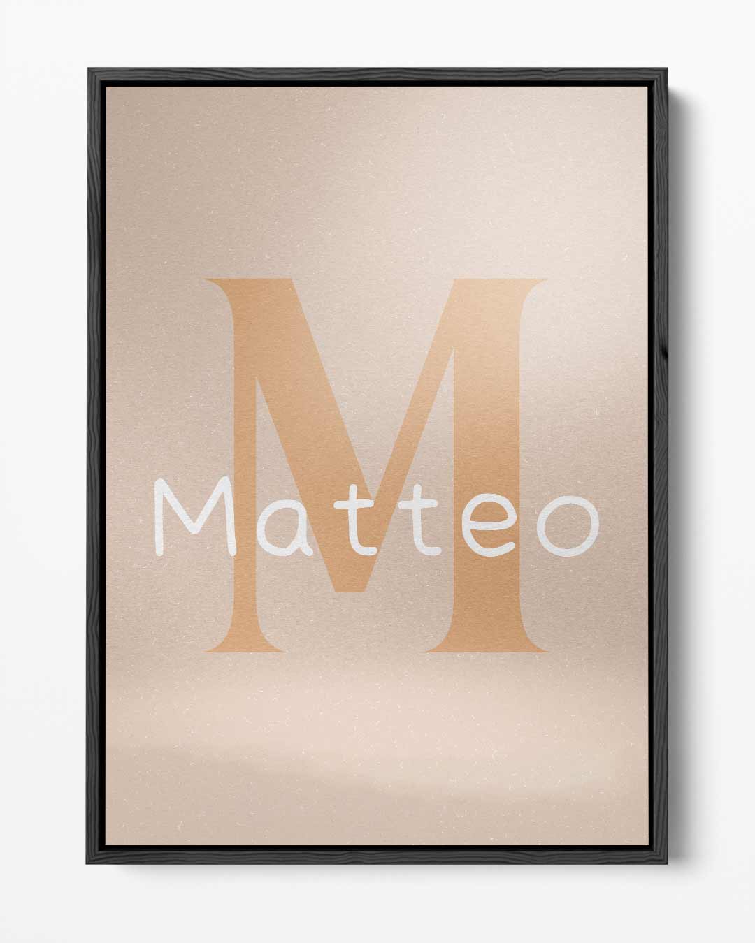 Letter M Matteo – portret kunstwerk als wanddecoratie