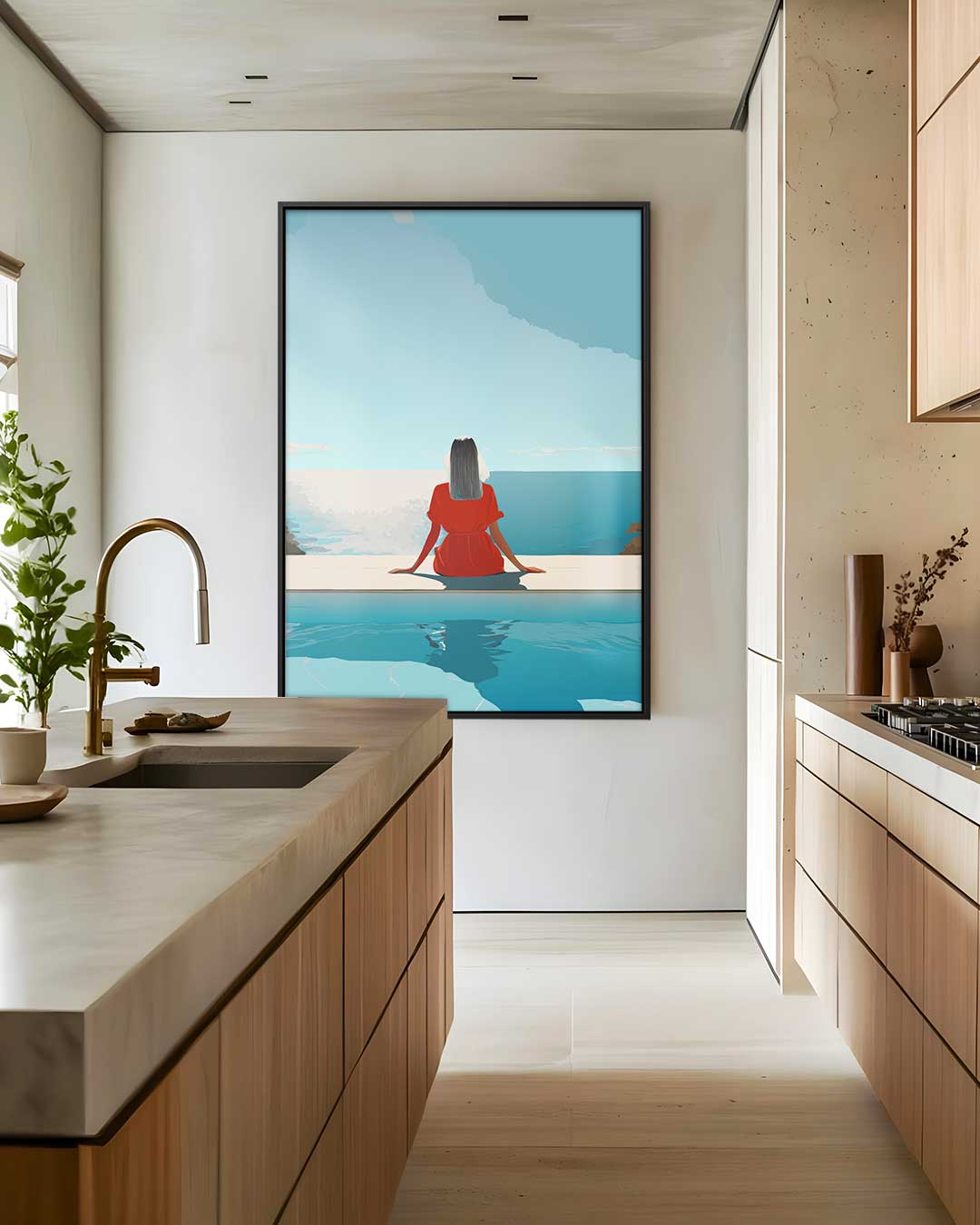 Rust aan de Zee – staand kunstwerk voor modern interieur