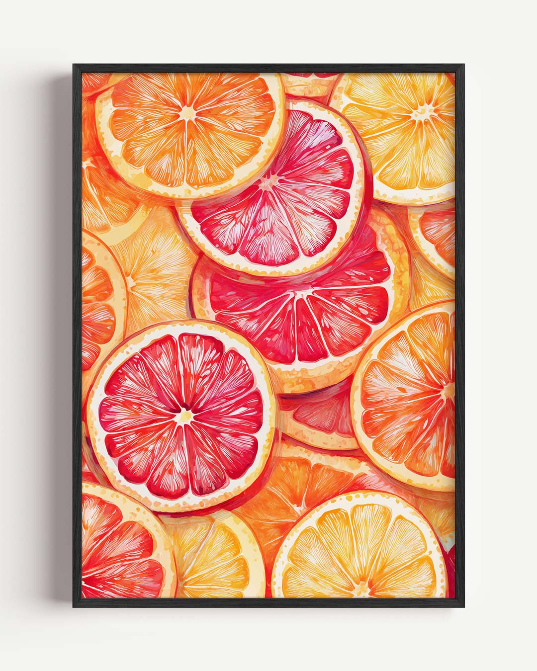 Zomerse Citrustonen – keuken portret poster als wanddecoratie