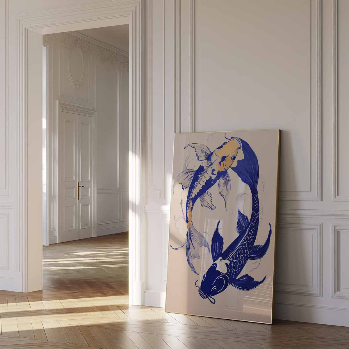 Elegante Koi Karper – dierenposter als moderne staande wanddecoratie
