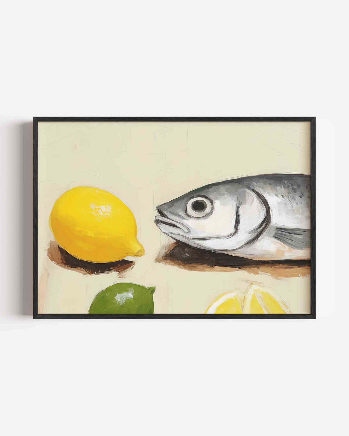 Vis en citrus – keuken landscape poster als wanddecoratie