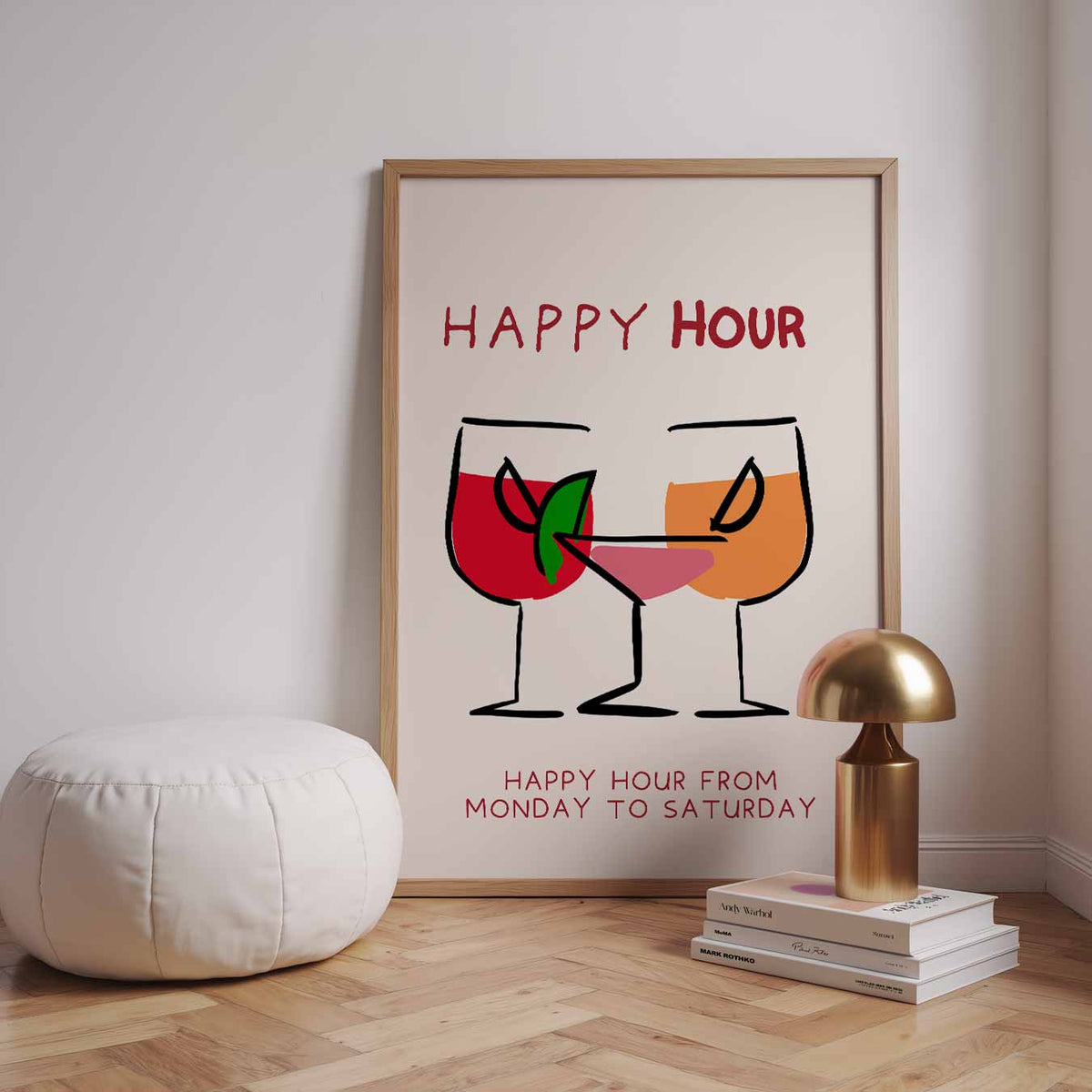 Happy Hour Cocktail – staande zomer wanddecoratie van WallArtistic