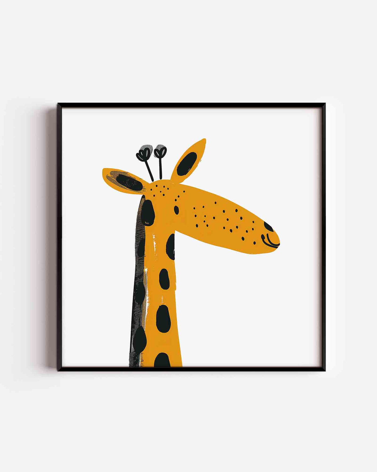 Giraffe illustratie – vierkante kinderposter als wanddecoratie