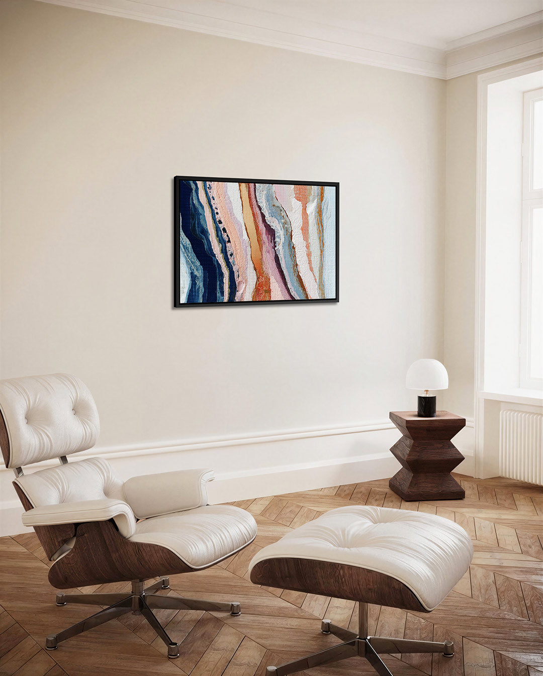 Kleurrijke golvende lijnen – Golvende – alternatieve weergave van het kunstwerk