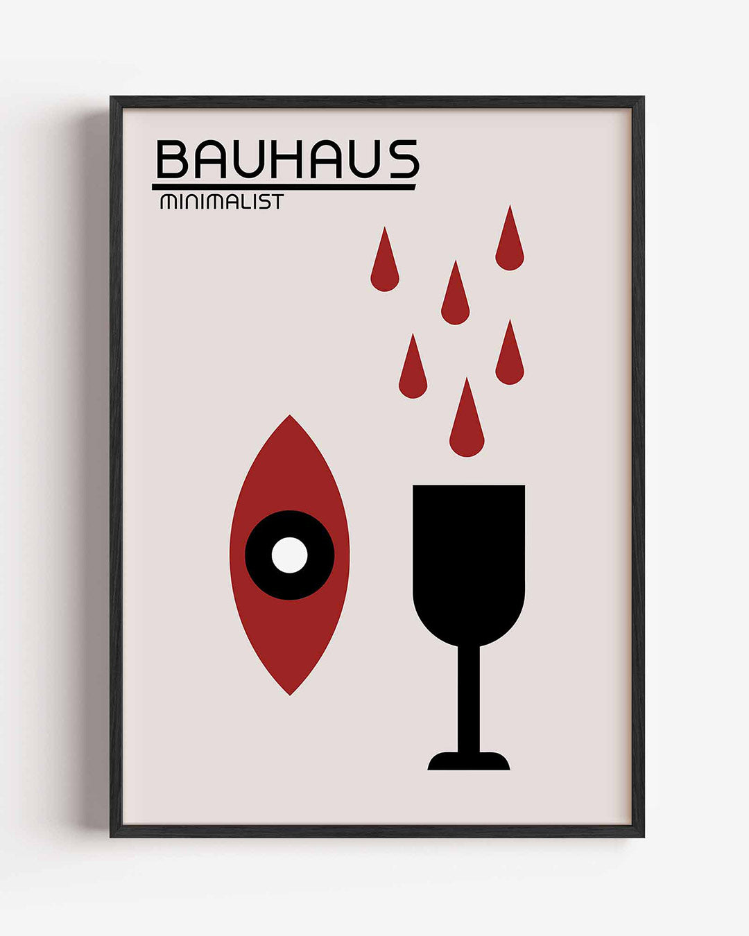 Vormen en vlaken – staande Bauhaus poster als wanddecoratie