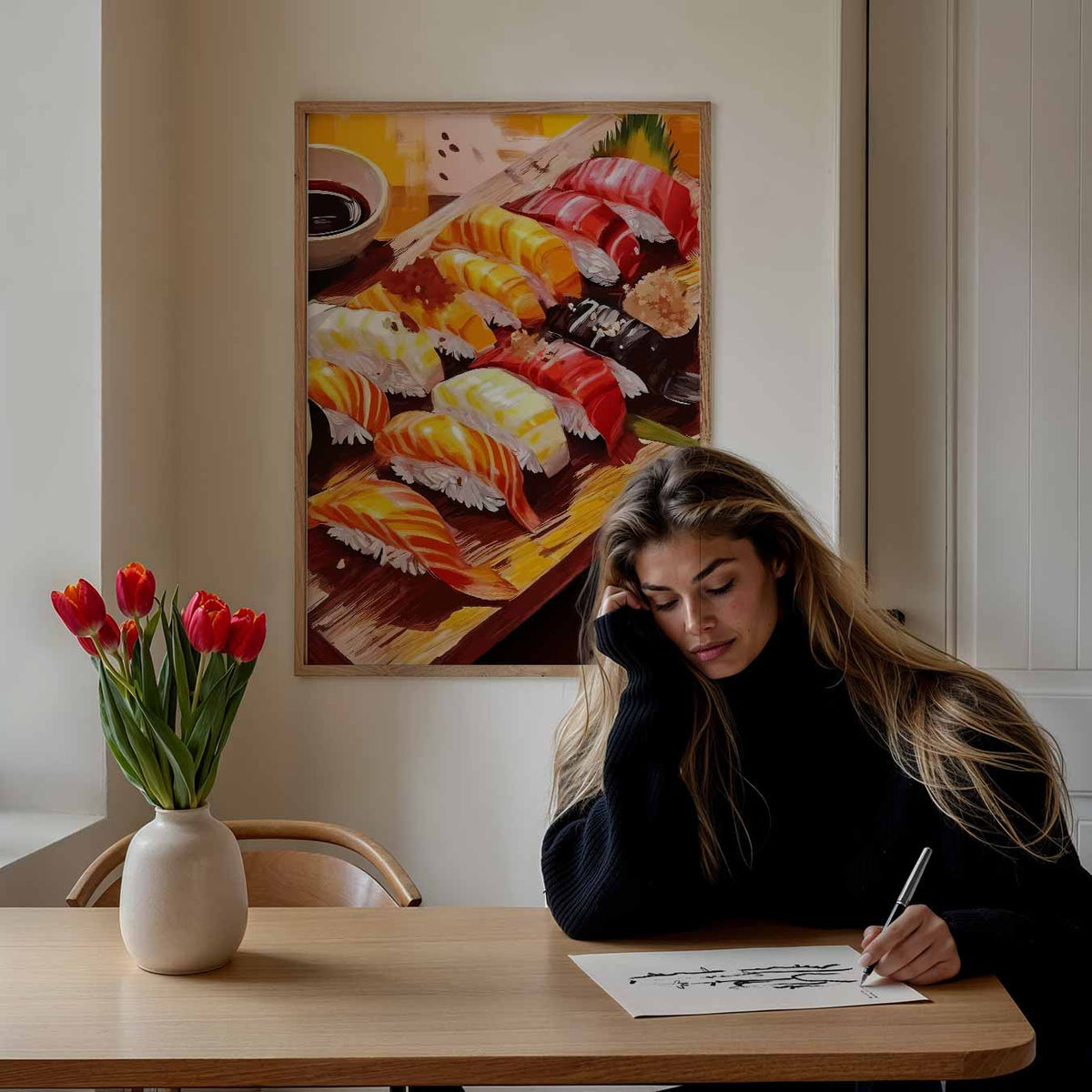 Sushi Liefde – keuken poster als sfeervolle staande wanddecoratie