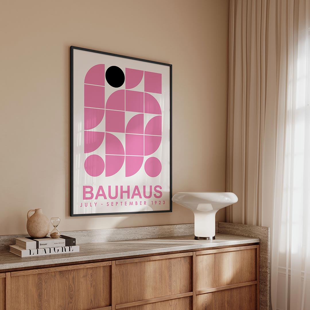 Vormen en vlakken – geometrische Bauhaus poster in staand formaat