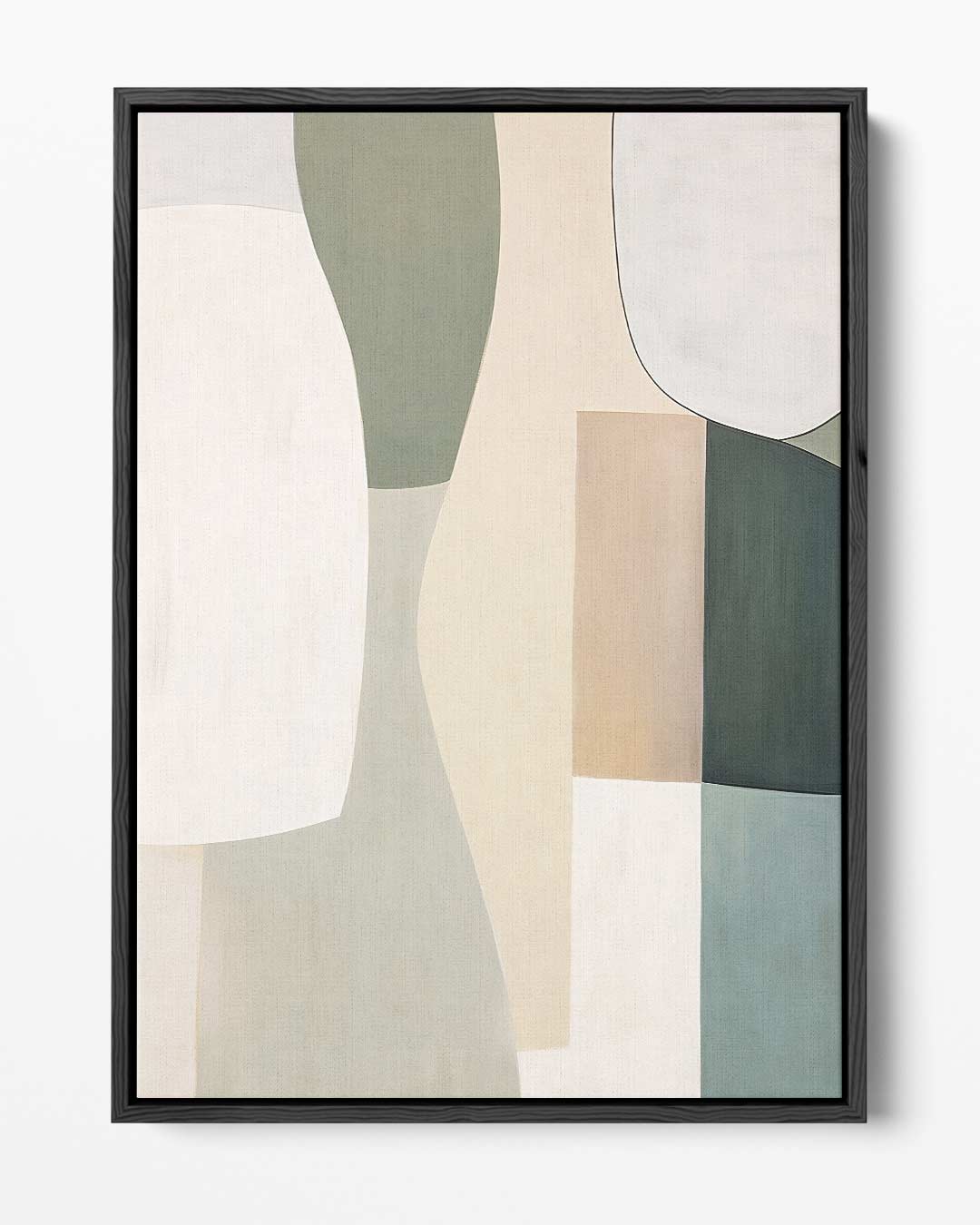 Moderne Abstracte Compositie – portret kunstwerk als wanddecoratie