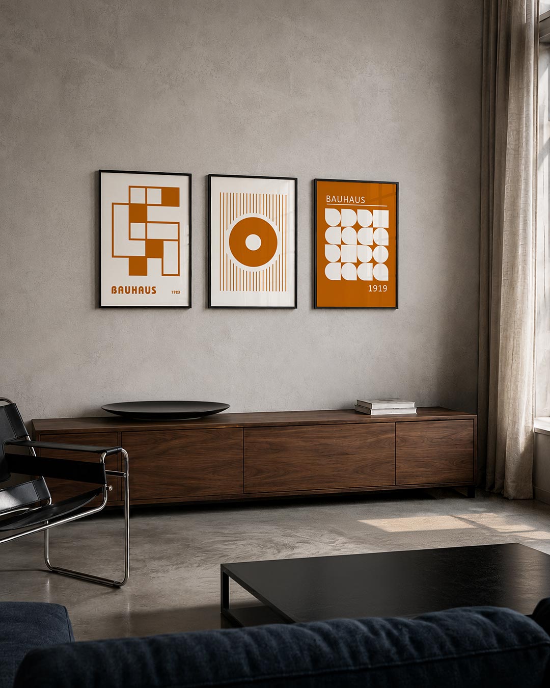 Vormen en vlakken posterset – tweede productweergave – deze posterset in drie delen toont een spel van rechthoeken en