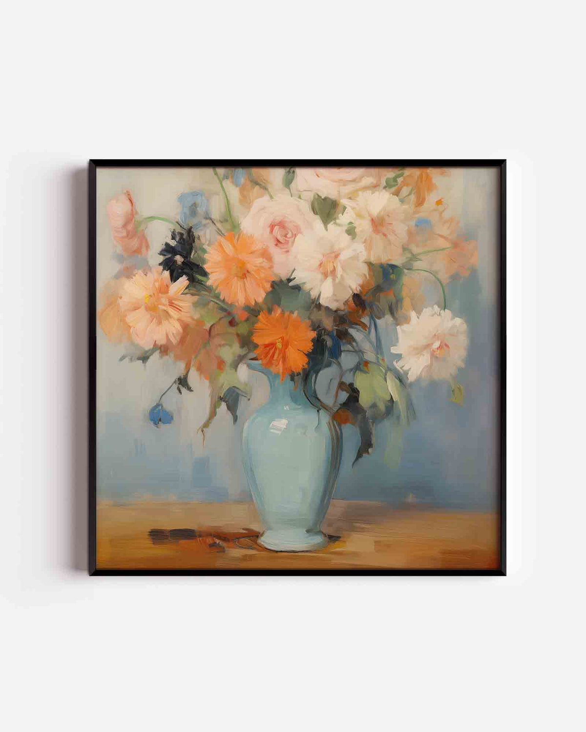 Bloemen in vaas – bloemen vierkante poster als wanddecoratie