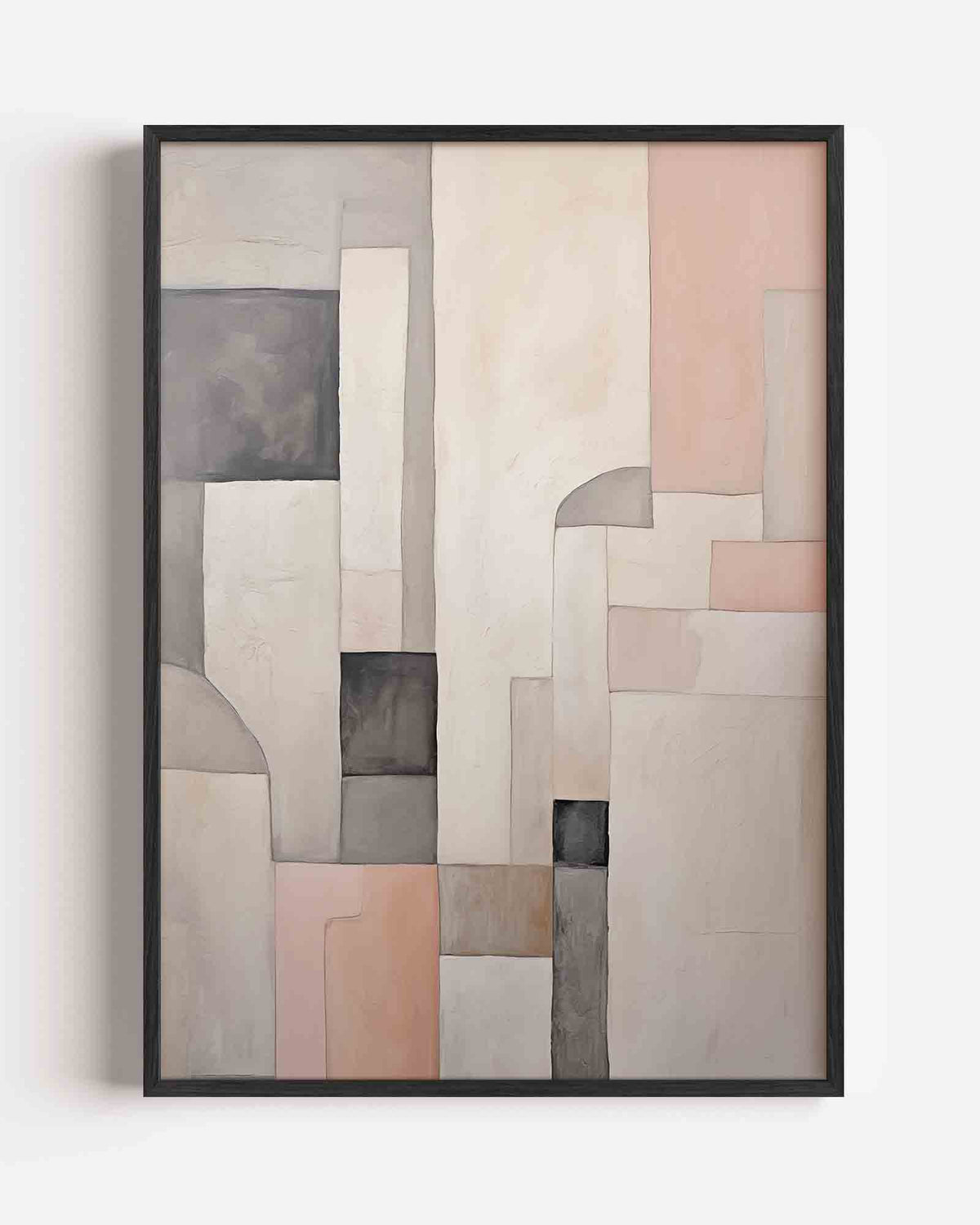Abstracte vormen – zacht abstracte portret poster als wanddecoratie
