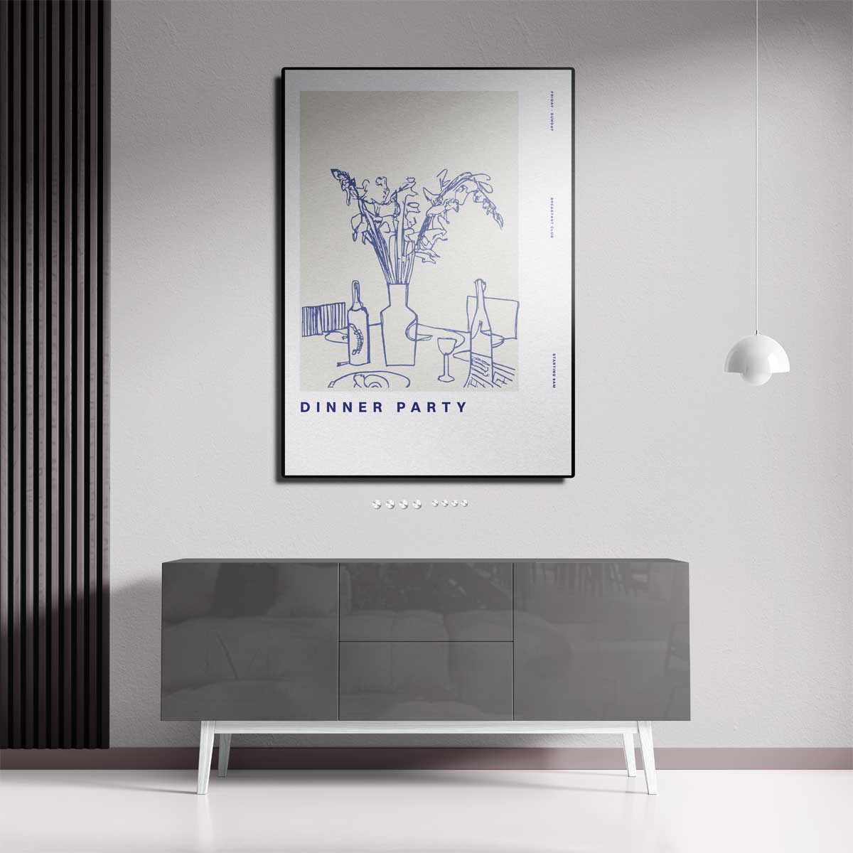 Dinner Party – staande wandkunst voor woonkamer of interieur