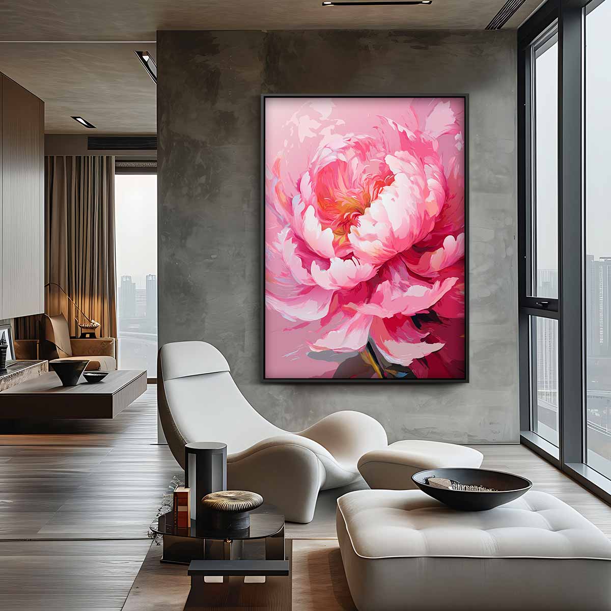 Stralende Bloem Fantasie – canvas kunstwerk als wanddecoratie