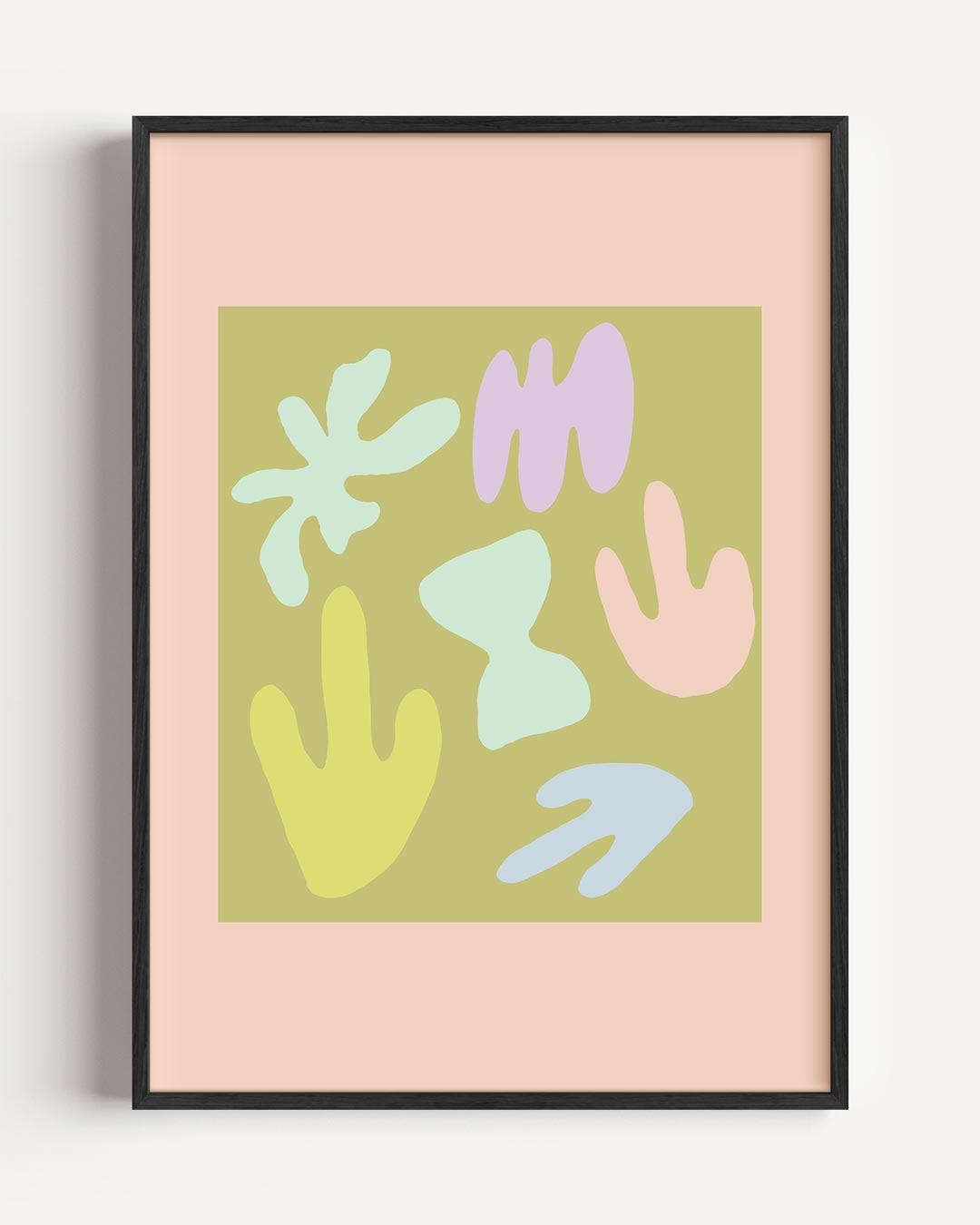 Vrolijke Vormen – kleurrijke abstracte portret poster als wanddecoratie