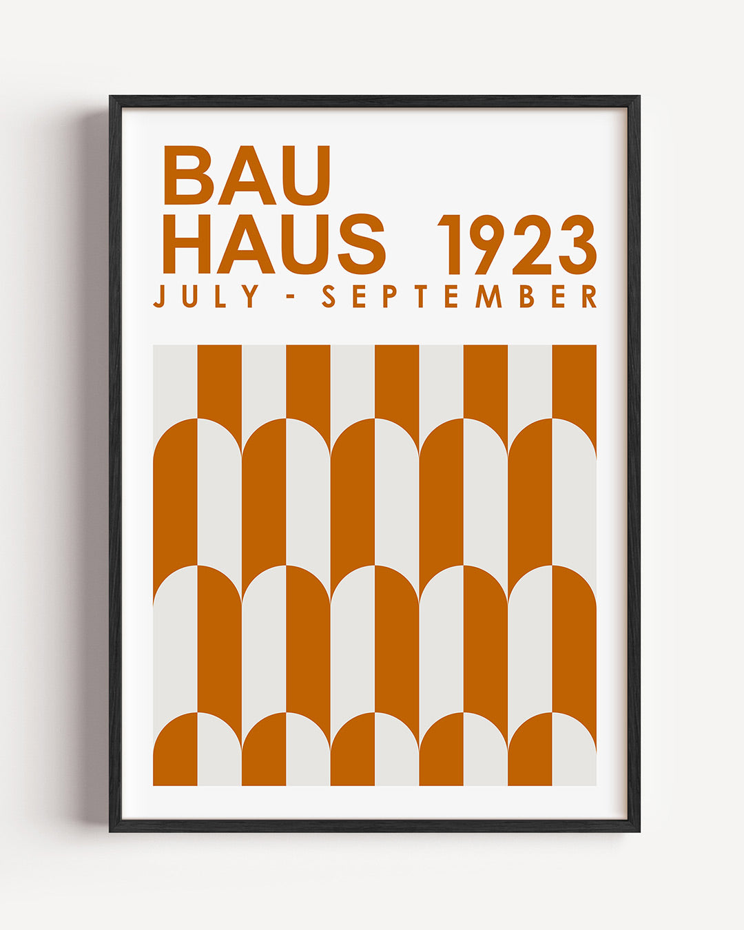 Vormritme en kleur – staande Bauhaus poster als wanddecoratie