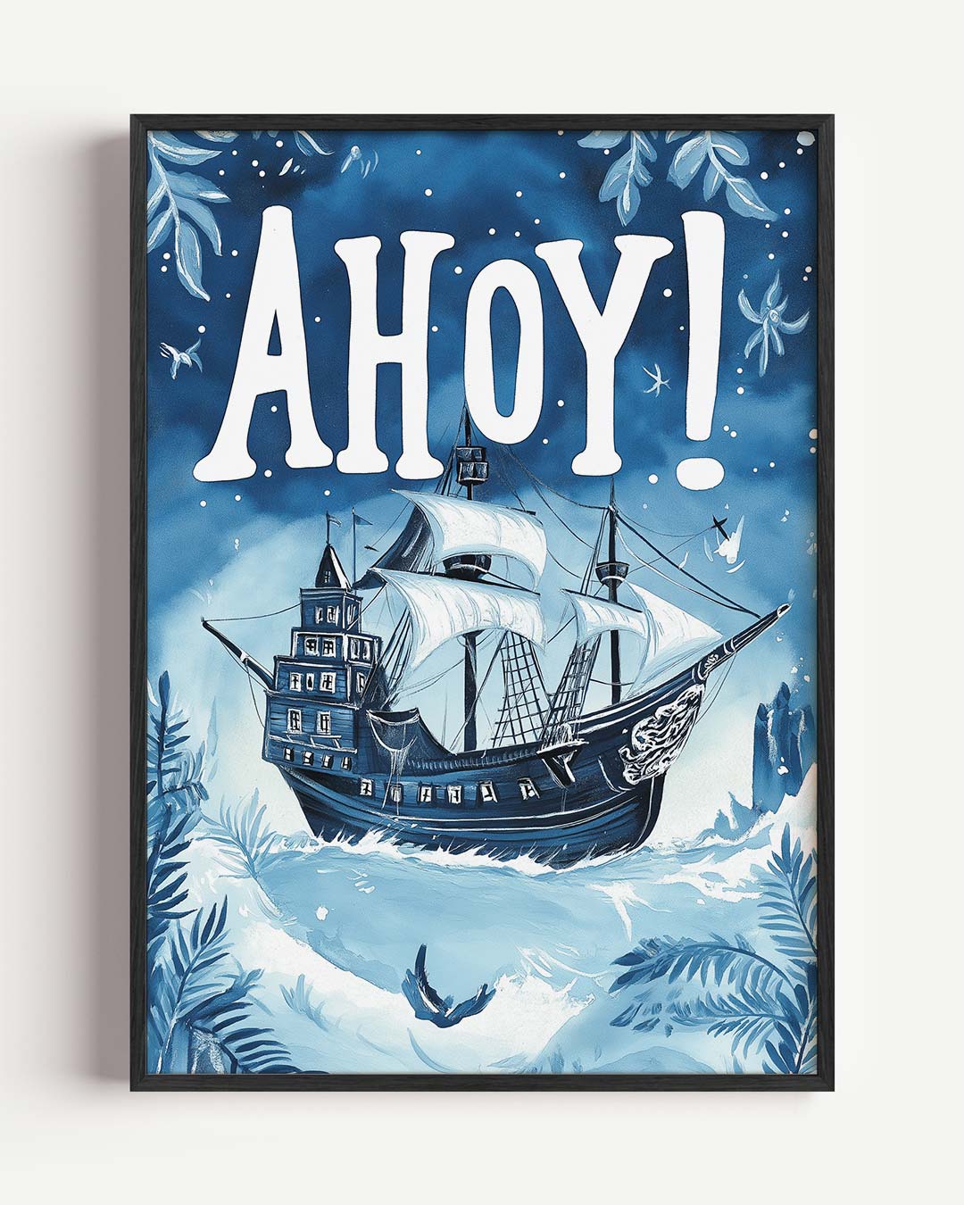 Avontuurlijke Ahoy! – kids portret poster als wanddecoratie