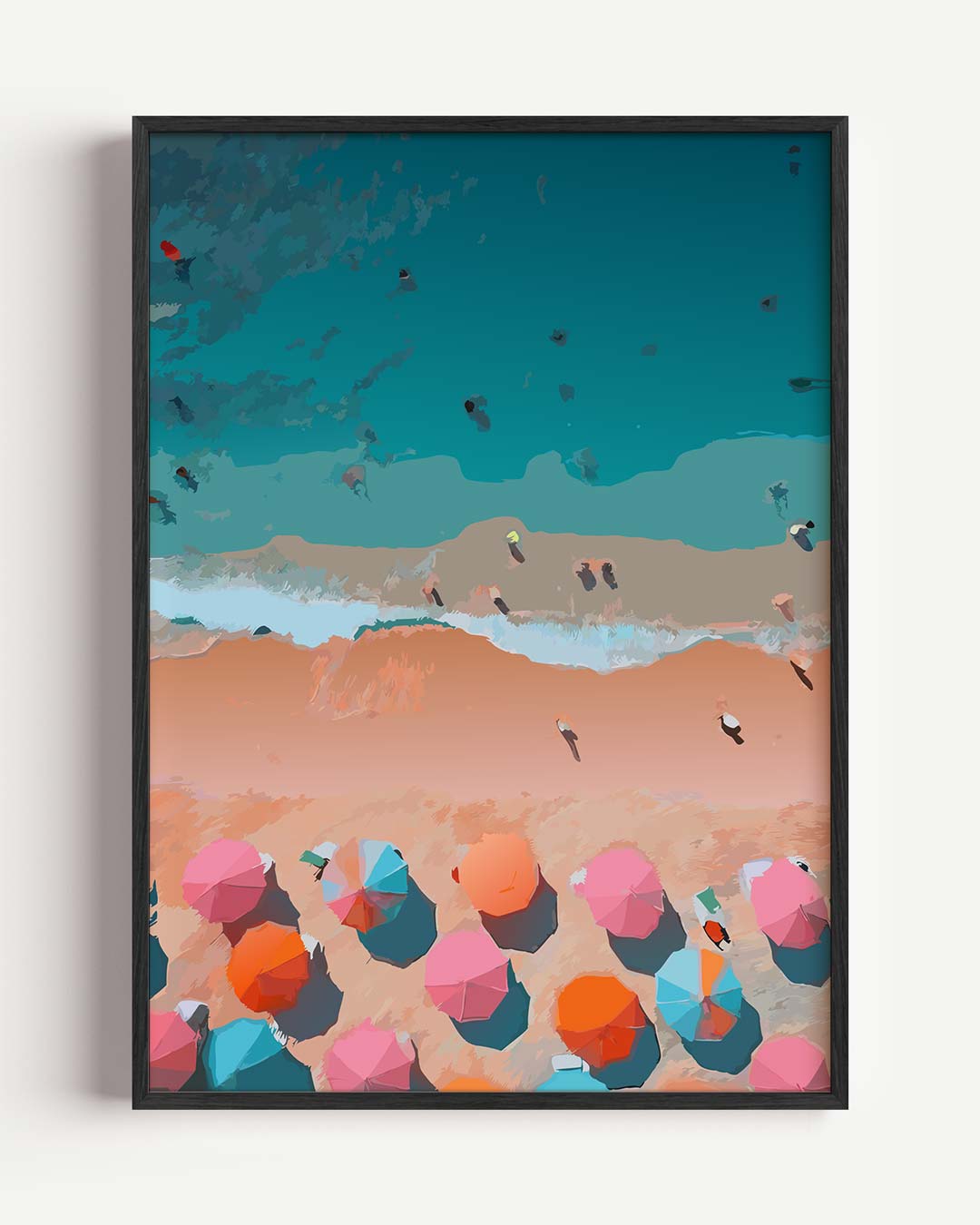 Zonsondergang aan het Strand – zomer portret poster als wanddecoratie