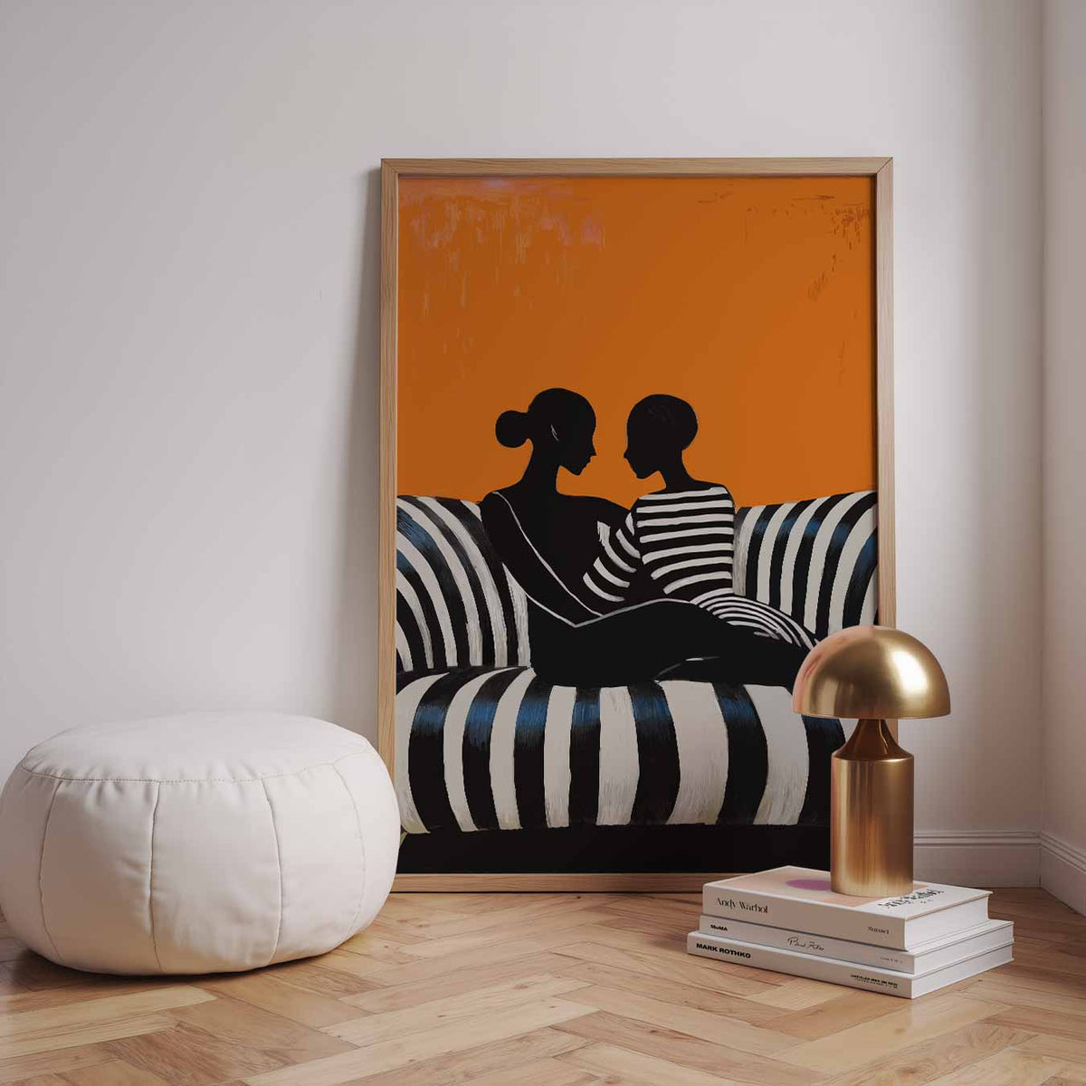 Stijlvolle Silhouetten – staande zomer wanddecoratie van WallArtistic