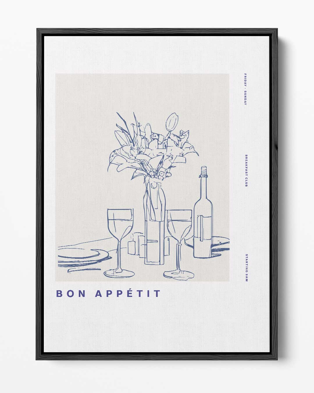 Stijlvolle Tafelscène Kunstposter – portret kunstwerk als wanddecoratie