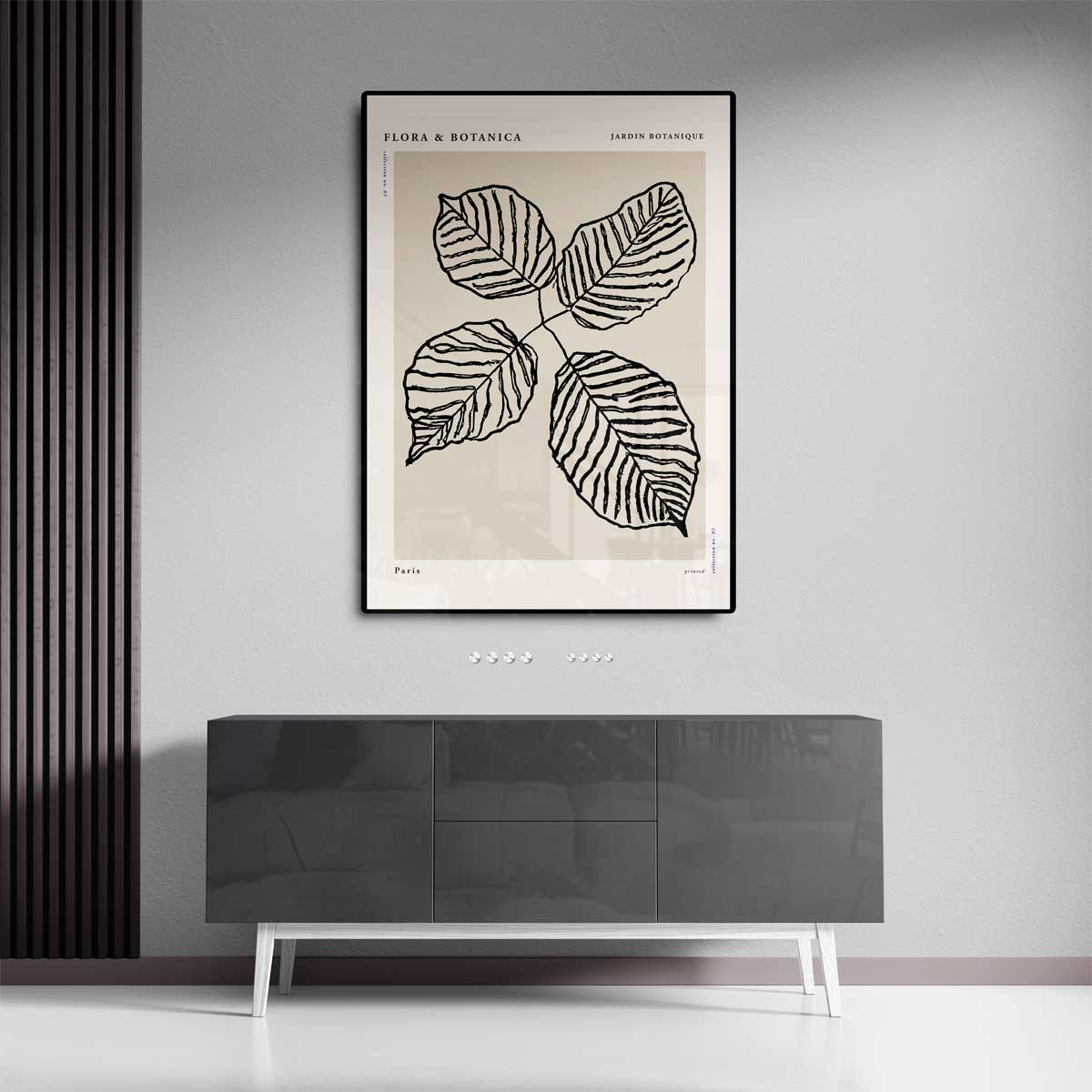 Botanische Bladprint – dibond kunstwerk als wanddecoratie