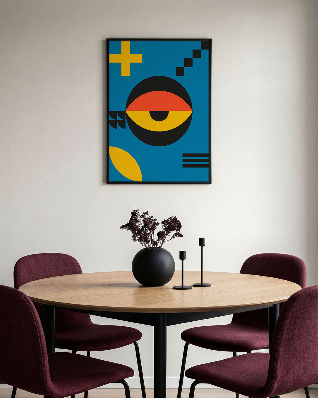 Vorm en kleur – staande Bauhaus poster voor aan de muur
