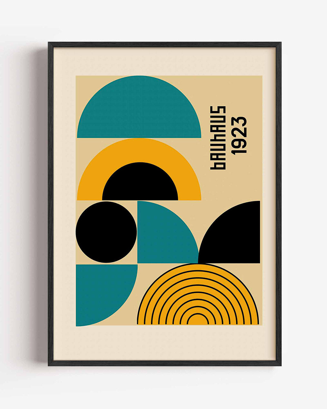 Vormen en vlakken – staande Bauhaus poster als wanddecoratie