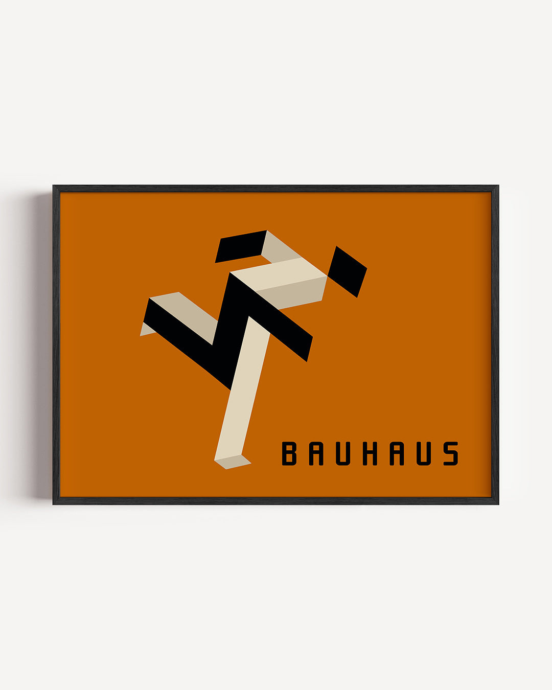 Vorm en beweging – liggende Bauhaus poster als wanddecoratie