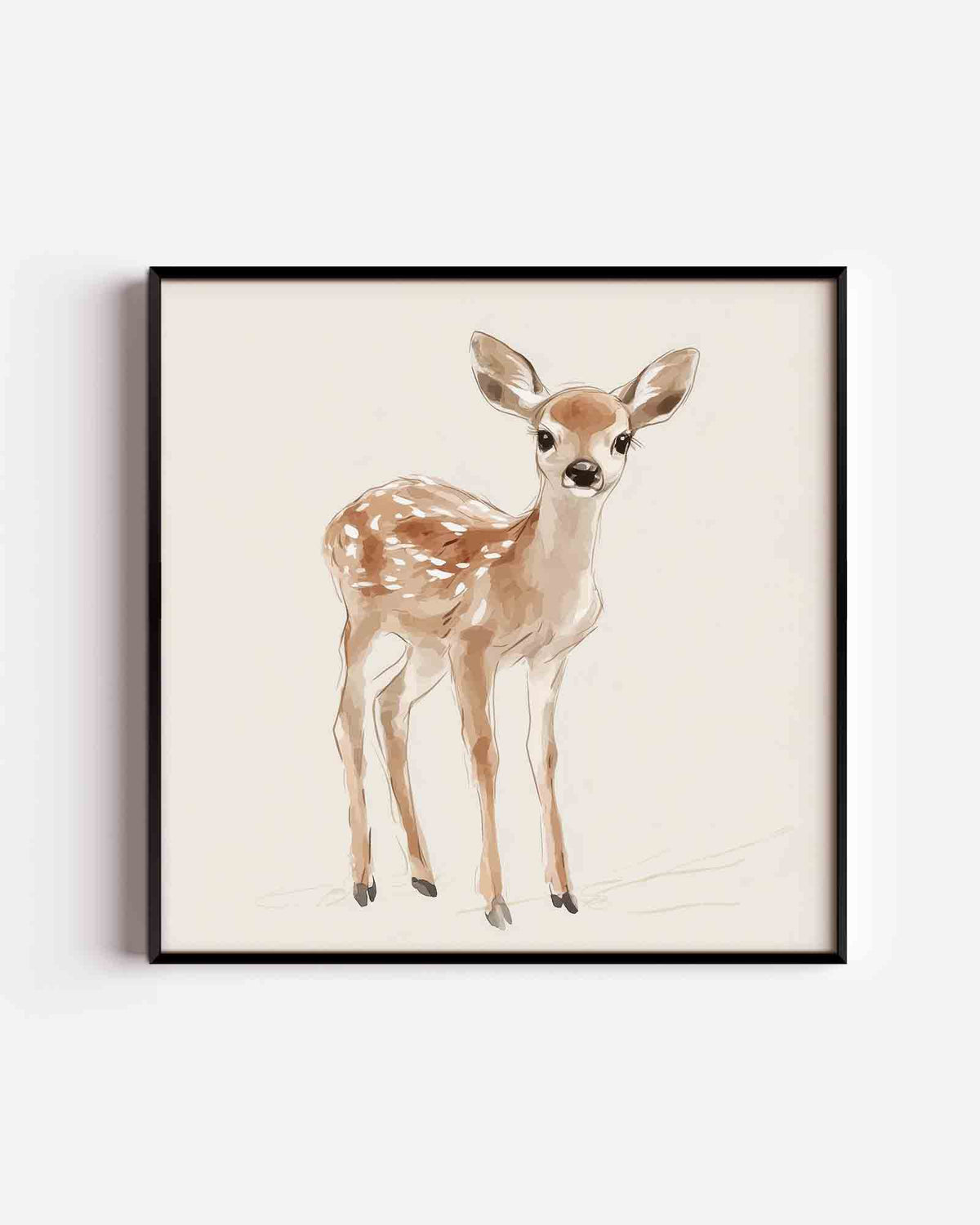 Hertje – vierkante kinderposter als wanddecoratie