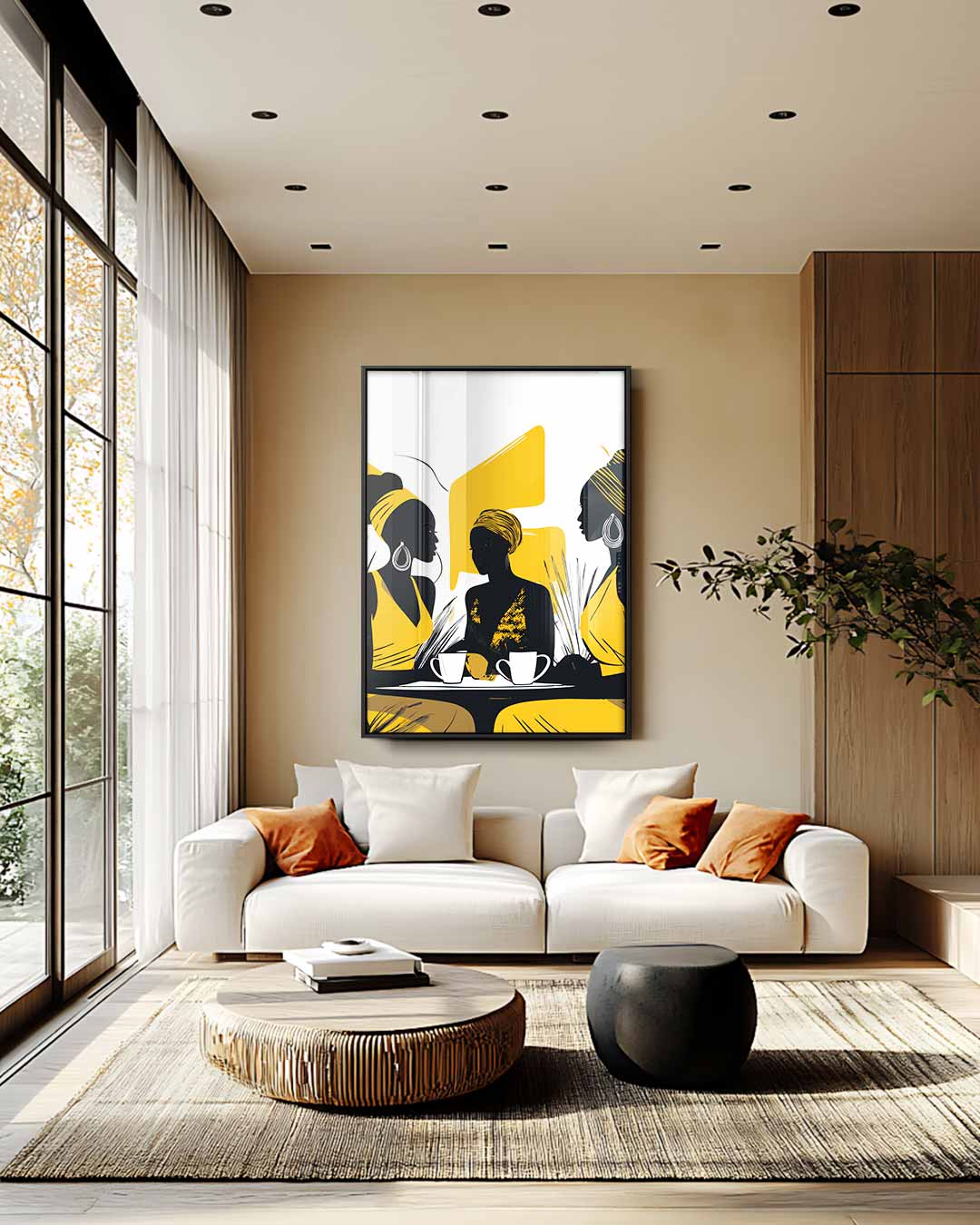 Gezellig Onderonsje – modern portret kunstwerk van WallArtistic