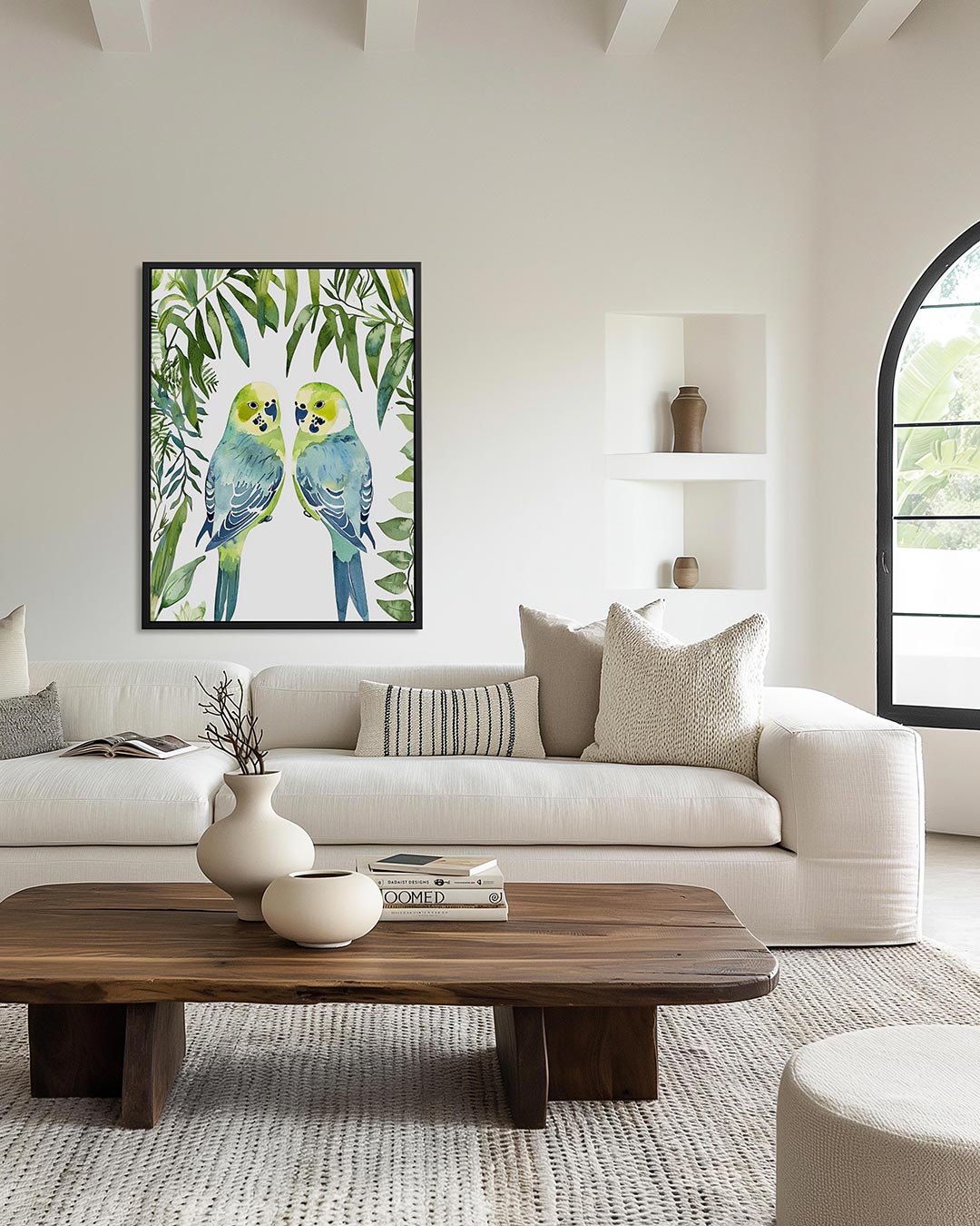 Tropische vogels – staand wanddecoratie kunstwerk