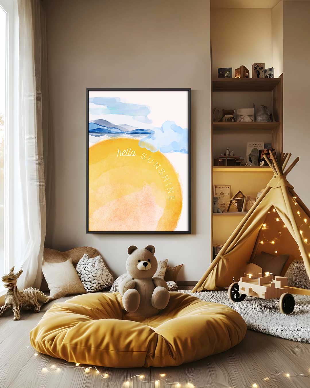 Zonneschijn Groet – staand kunstwerk voor modern interieur