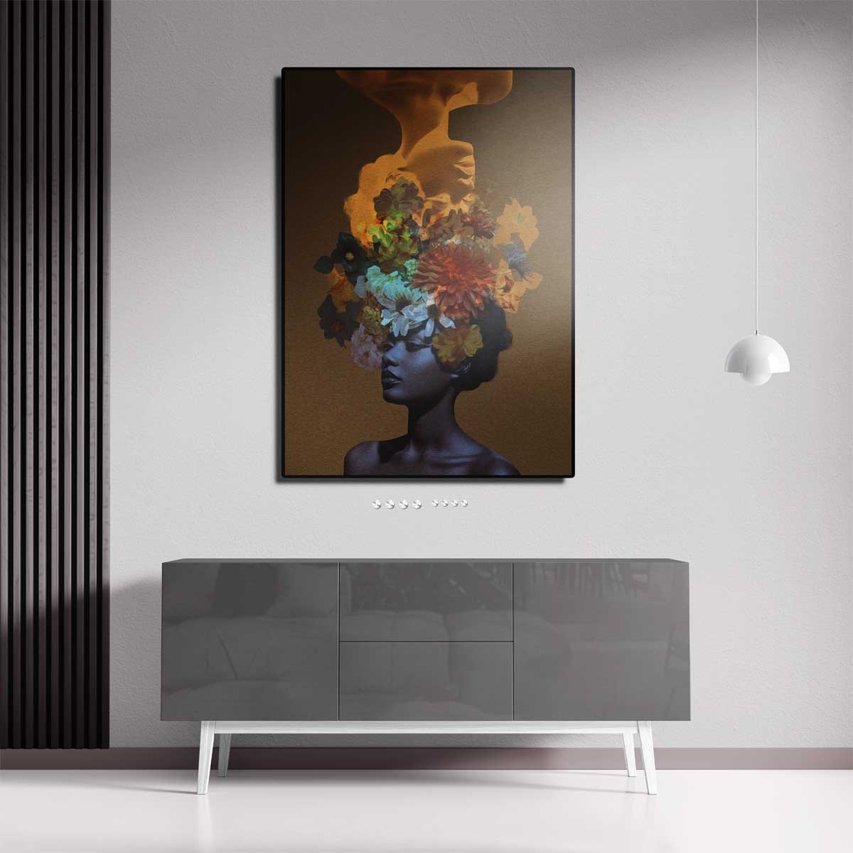 Bloemendroom Portret – canvas kunstwerk als wanddecoratie