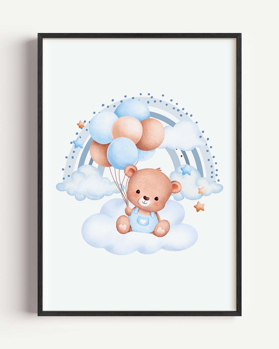 Dromerige Teddybeer – kids portret poster als wanddecoratie