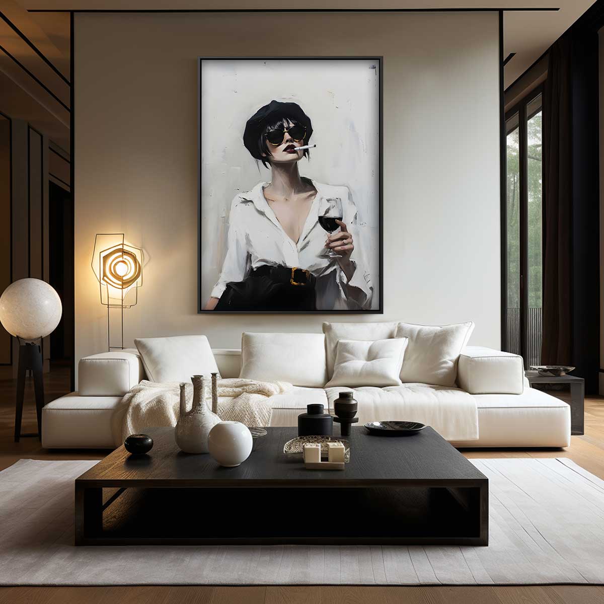 Chic en Nonchalant – canvas wanddecoratie in portret formaat