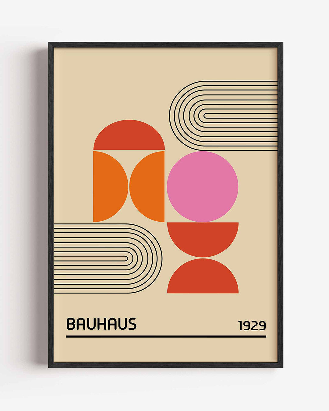 Vormen en lijnen – staande Bauhaus poster als wanddecoratie