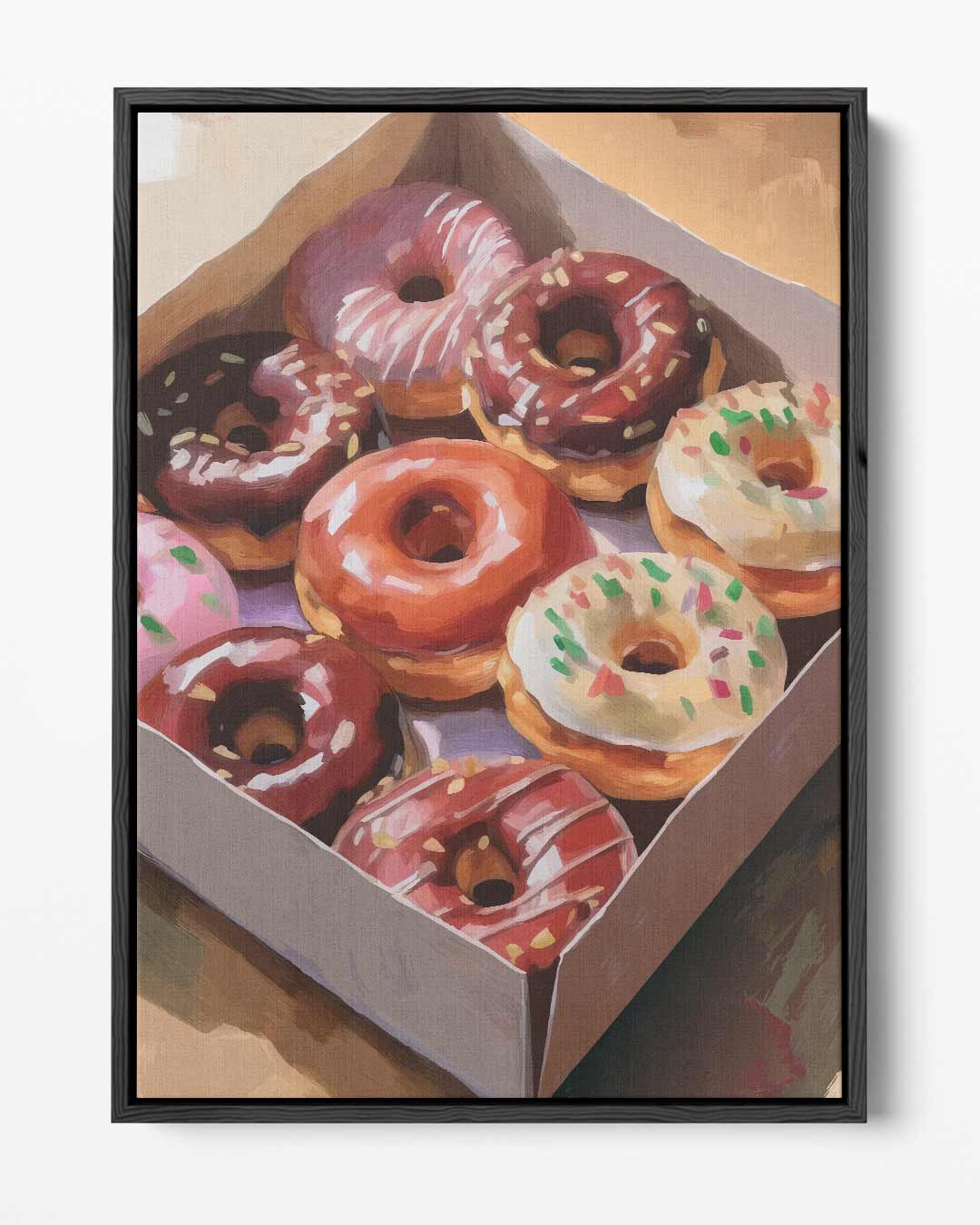De Donut Droom – portret kunstwerk als wanddecoratie