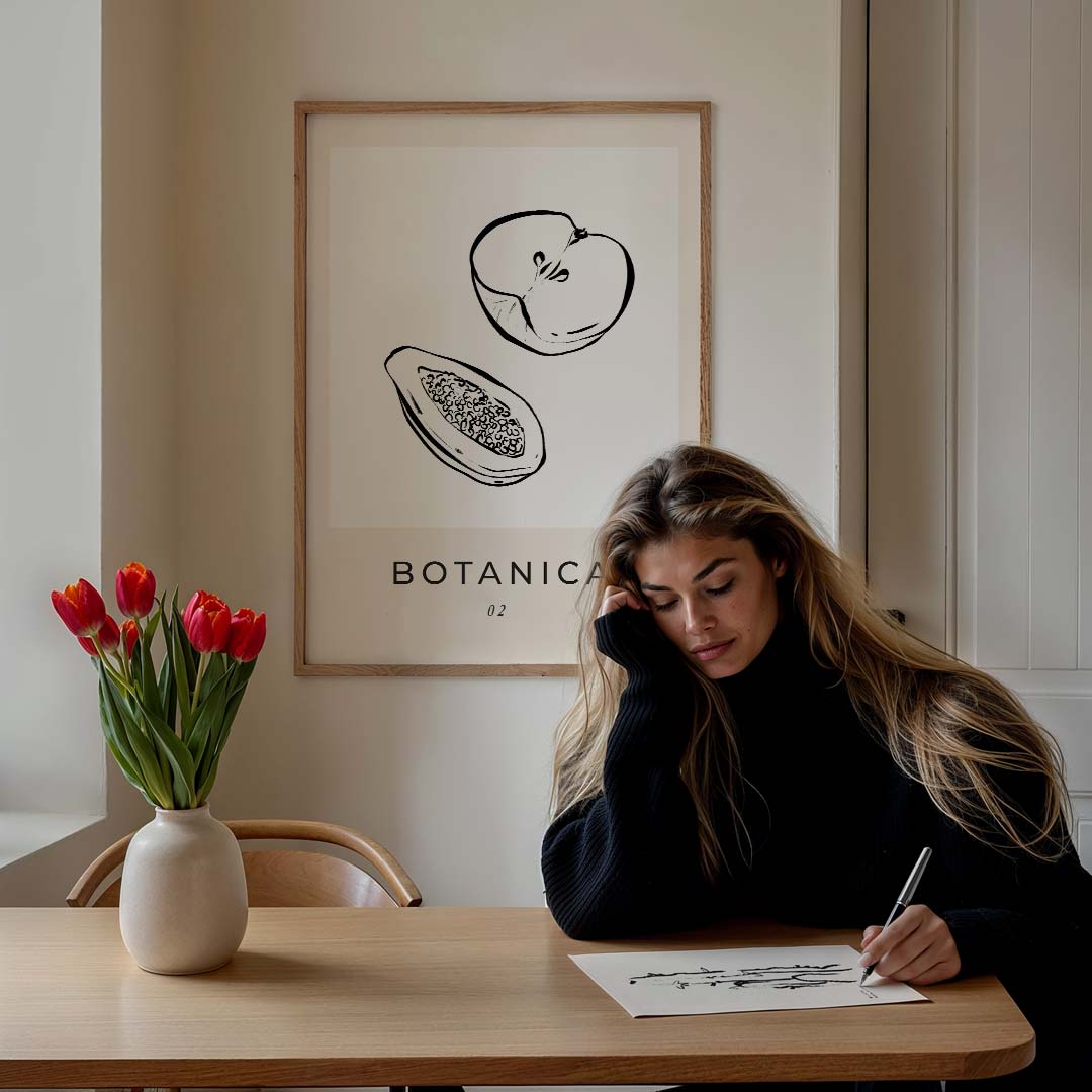 Botanische Fruitkunst – culinaire wandkunst als portret poster