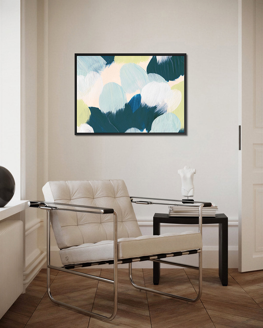 Organische borstelvegen – kunstwerk op canvas, dibond of plexiglas