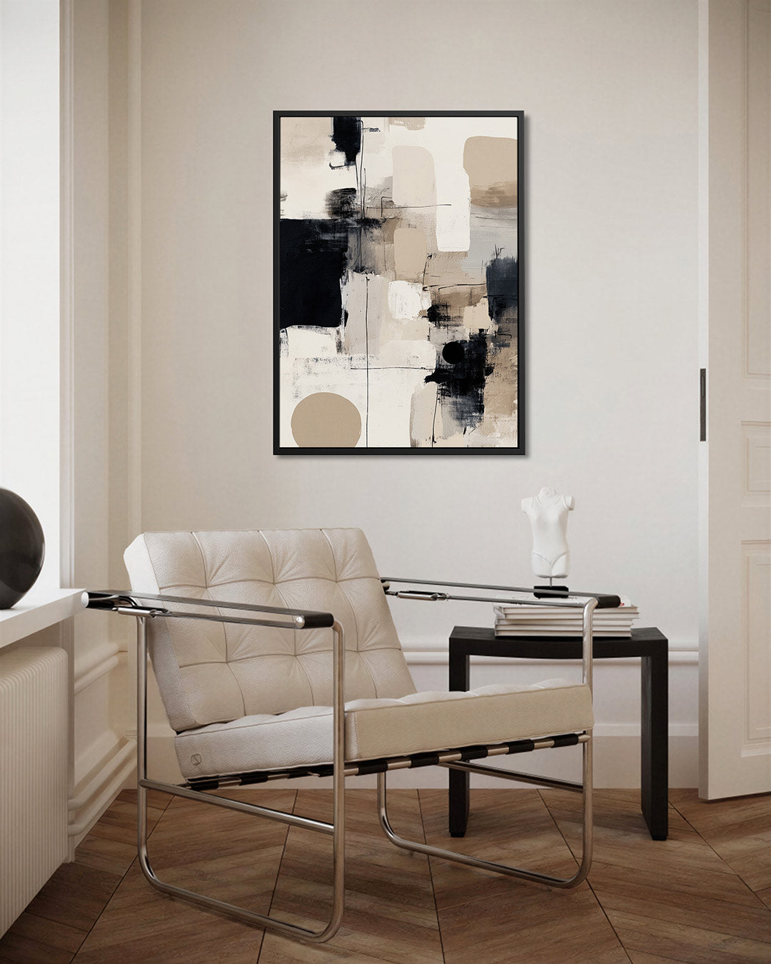 Geometrische compositie – kunstwerk als stijlvolle wanddecoratie