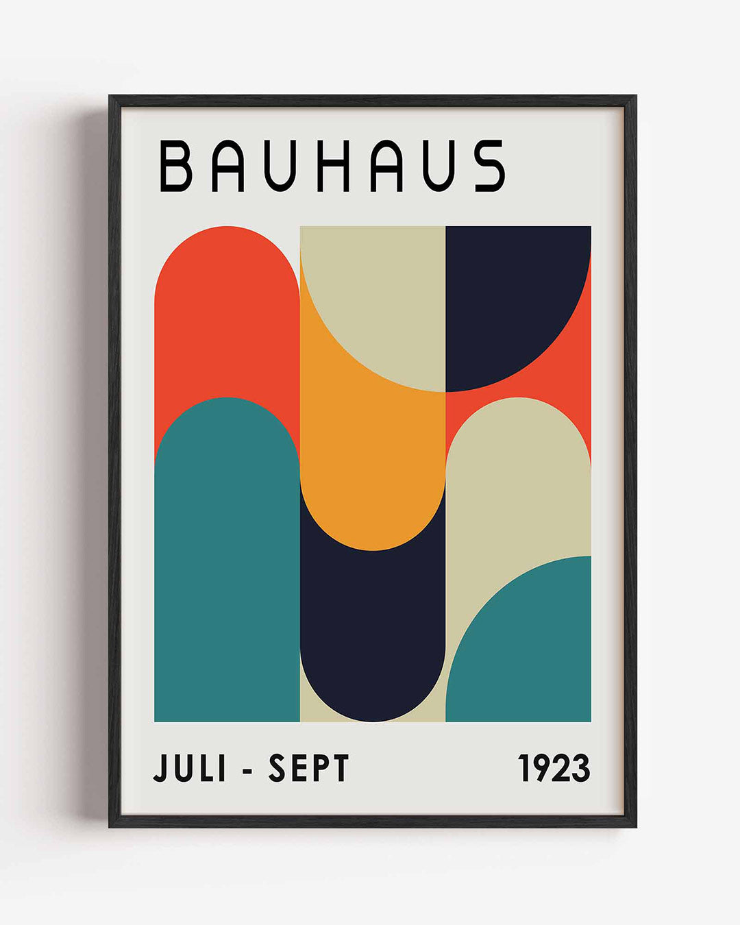 Vorm en kleur – staande Bauhaus poster als wanddecoratie