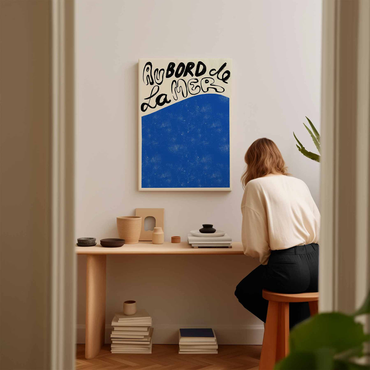 Au Bord de la Mer – staand kunstwerk voor modern interieur