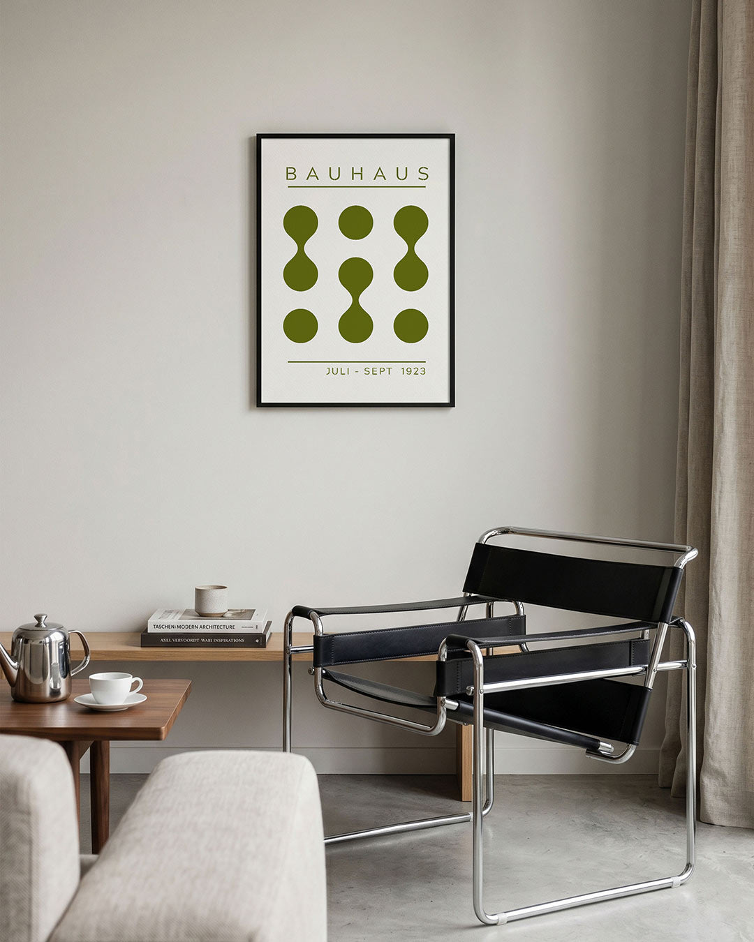 Vorm en ritme – geometrische Bauhaus poster in staand formaat